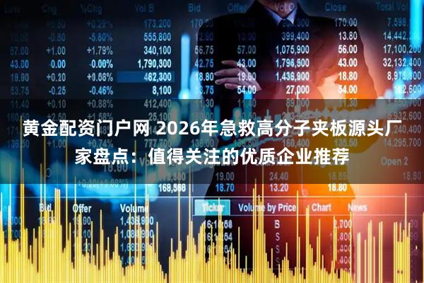 黄金配资门户网 2026年急救高分子夹板源头厂家盘点：值得关注的优质企业推荐